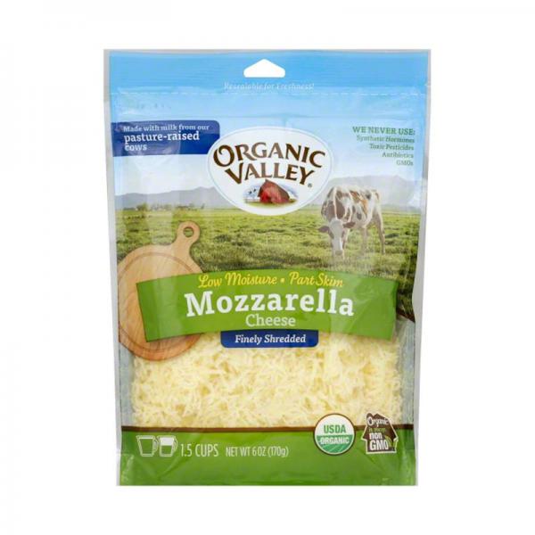 Organic Valley Finely Shredded Low Moisture Mozzarella Cheese - 6oz