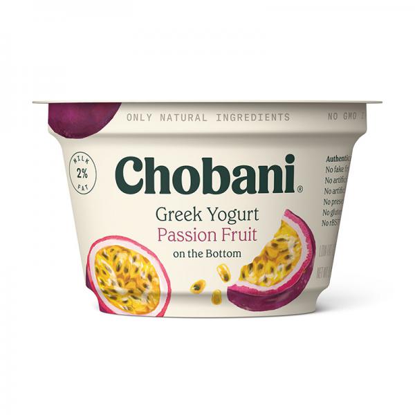 Chobani Low-Fat Greek Yogurt - Passion Fruit on the Bottom (5.3 oz)