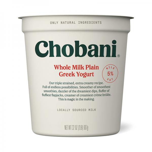 Chobani® Whole Milk Greek Yogurt, Plain 32oz