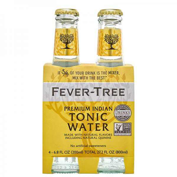 Fever Tree Premium Indian Tonic Water, 4 pack, 6.8 fl oz bottles