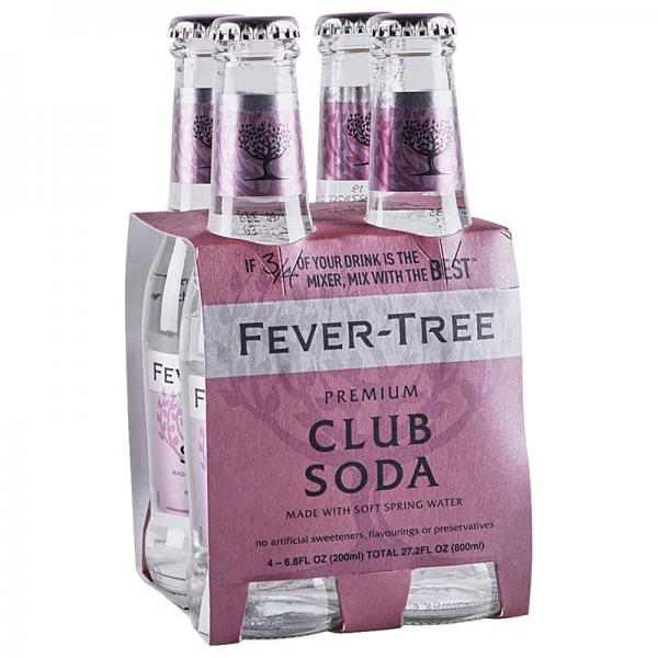 Fever Tree Club Soda, 4-pack