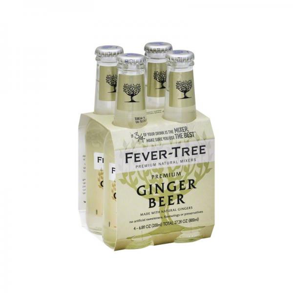 Fever Tree Ginger Beer, 4 pack, 6.8 fl oz bottles