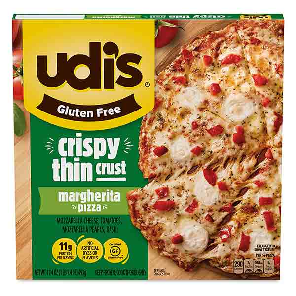 UDI'S GLUTEN FREE CRISPY THIN CRUST MARGHERITA PIZZA
